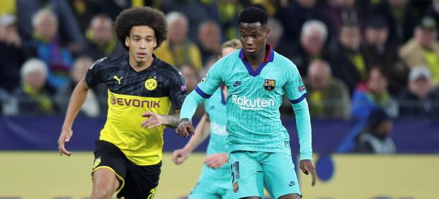 Ansu Fati ante el Borussia Dortmund