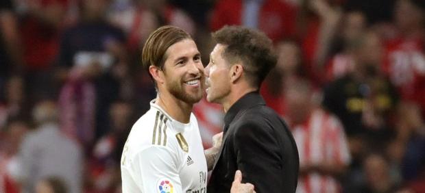 Sergio Ramos y Diego Pablo Simeone