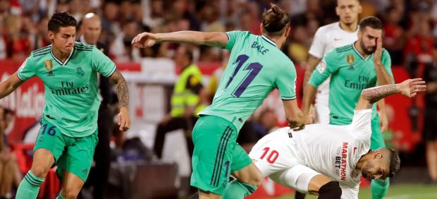 Un lance del Sevilla - Real Madrid de la quinta jornada de LaLiga. 