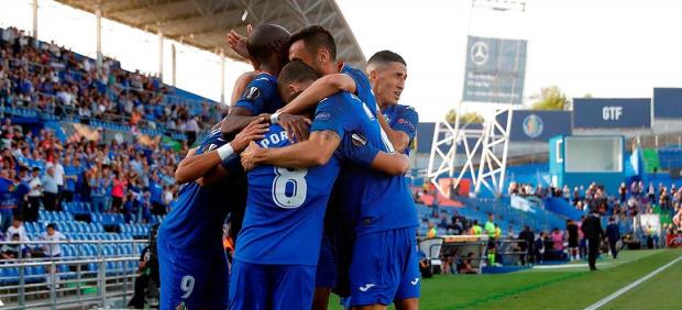 Los jugadores del Getafe