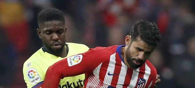 Umtiti y Diego Costa