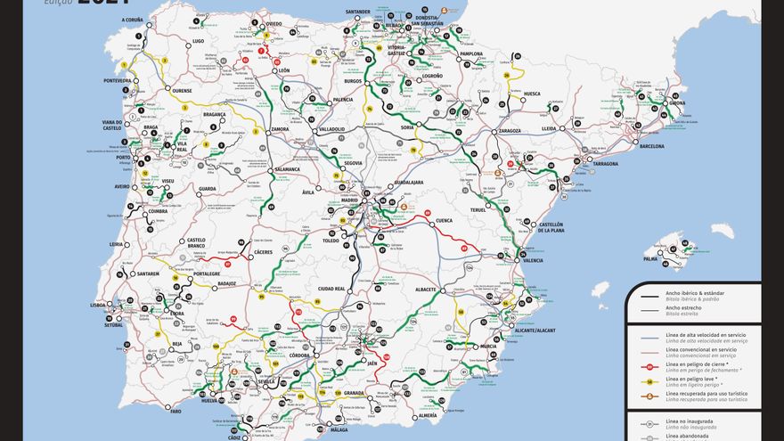 ¿Cómo sería España si no hubieran desaparecido 7.600 kilómetros de vías de tren? Este mapa lo muestra