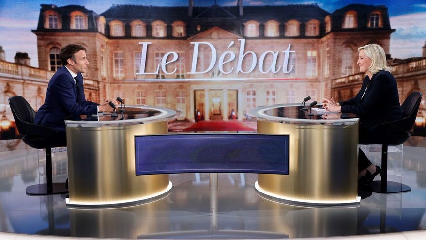 Macron y Le Pen exponen visiones opuestas sobre la Unión Europea en el debate presidencial francés