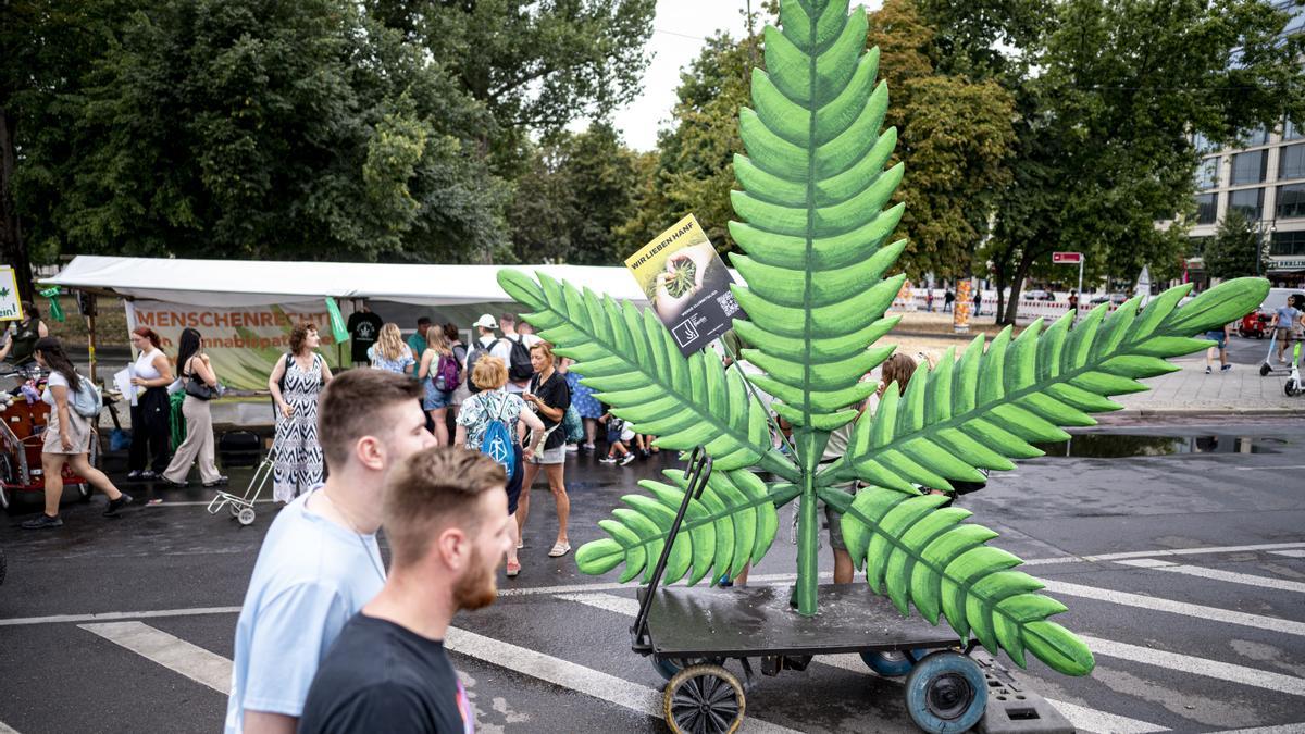 Una manifestación a favor de la legalización del cannabis en Berlín.