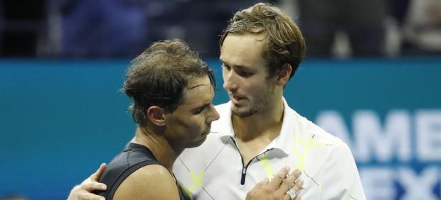 Rafael Nadal y Daniil Medvedev