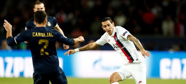 Di María y Carvajal, PSG - Real Madrid