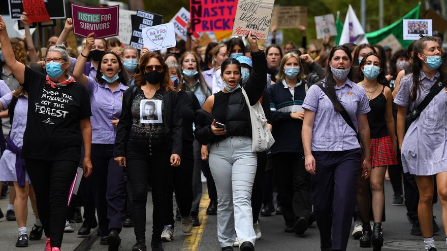 Miles de mujeres se manifiestan en Australia para exigir justicia por los escándalos de abusos sexuales