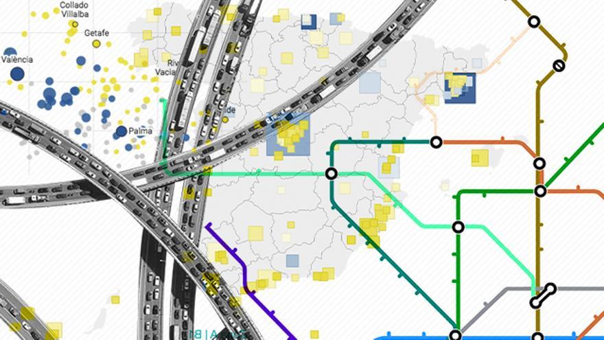 Solo en Madrid, Barcelona y Bilbao se usa más el transporte público que el coche para ir a trabajar y estudiar