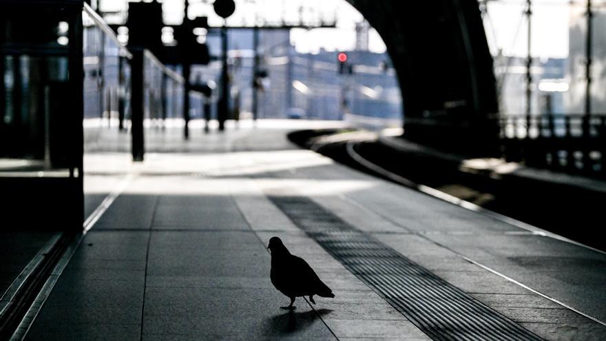 Andén vacío en la Estación Central de Berlín durante la huelga ferroviaria alemana. EFE/EPA/Filip Singer