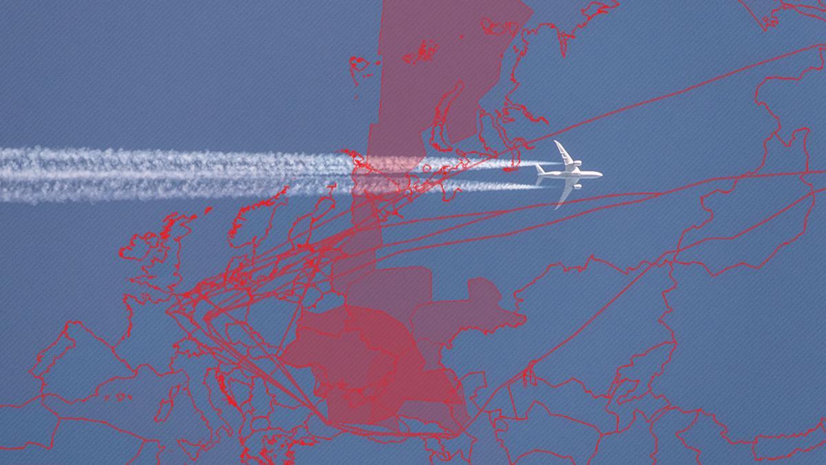 Menos cielo, más combustible y horas de vuelo: las guerras reducen un 20% el espacio aéreo en Europa