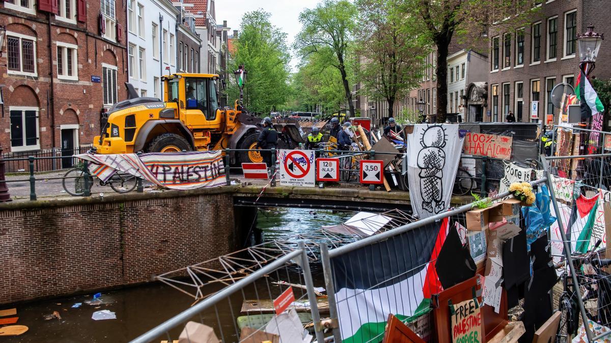 Protestas propalestinas en Amsterdam