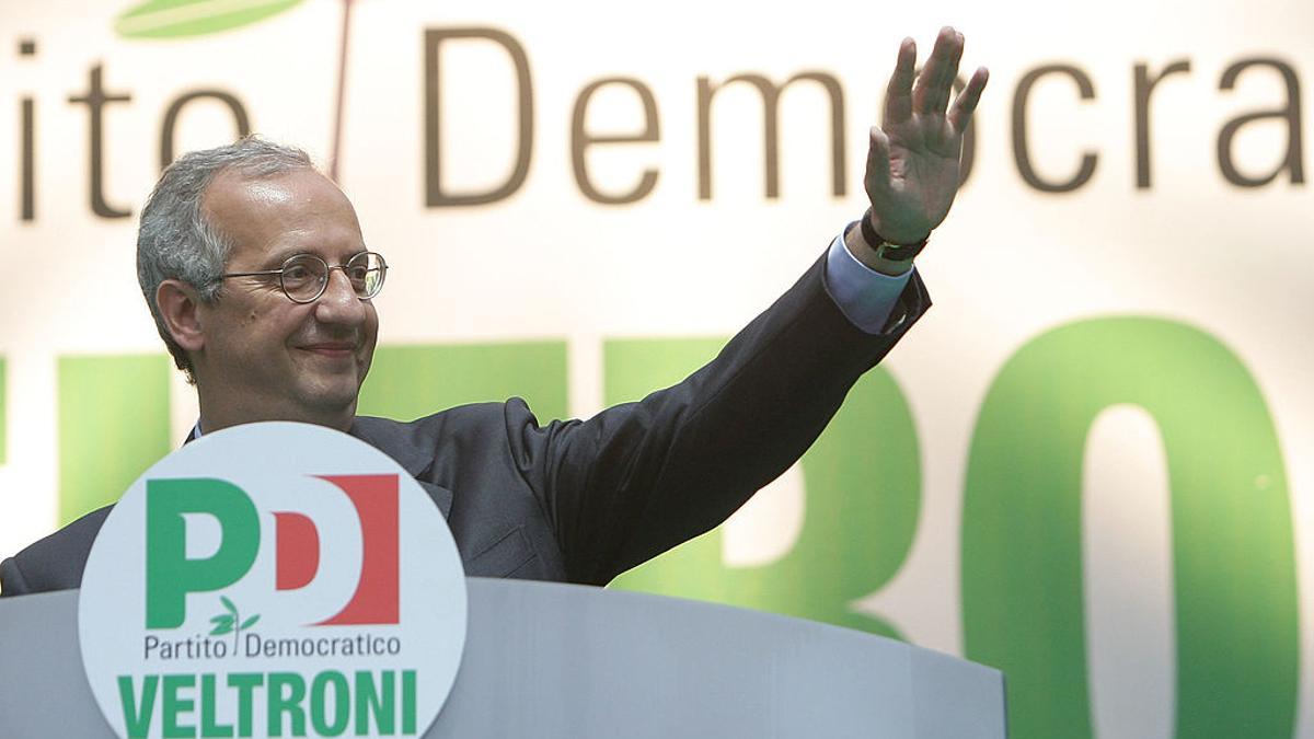 Walter Veltroni en un mitin de su campaña para las elecciones generales, en abril de 2008 en Roma.