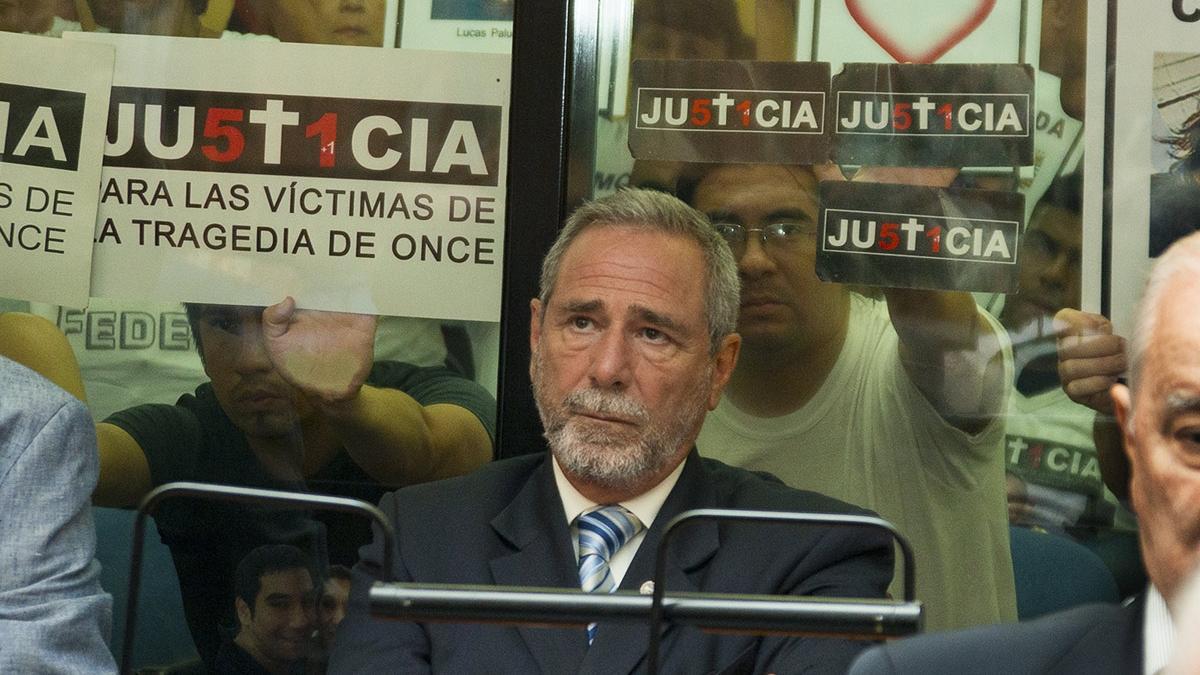 Ricardo Jaime , durante la última audiencia del juicio, en los tribunales federales de Comodoro Py.