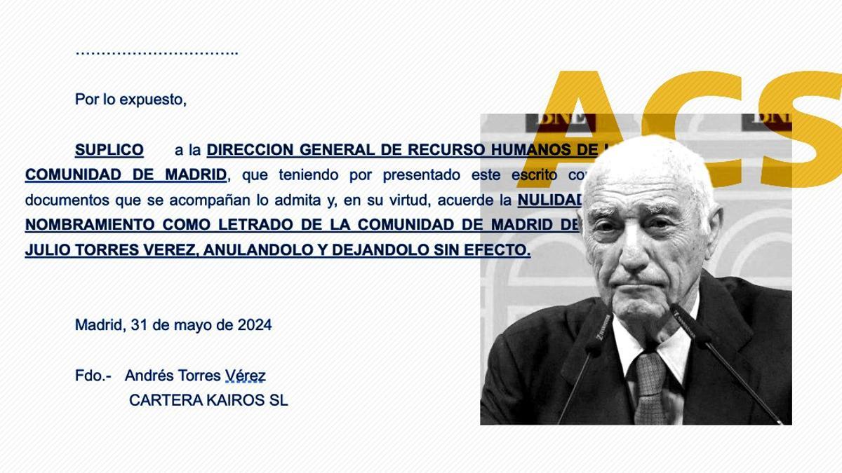 La guerra entre los herederos del cofundador de ACS llega hasta los despachos del Gobierno de Ayuso