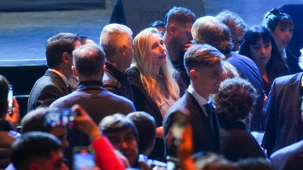 La secretaria General de la Presidencia, Karina Milei, en el estadio Luna Park para ver el show de su hermano, en mayo último.