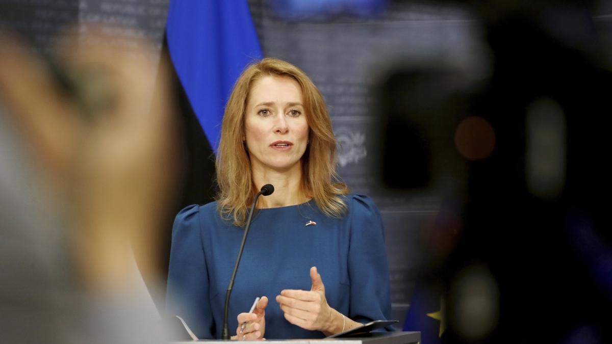 La primera ministra estonia, Kaja Kallas. EFE/EPA/TOMS KALNINS