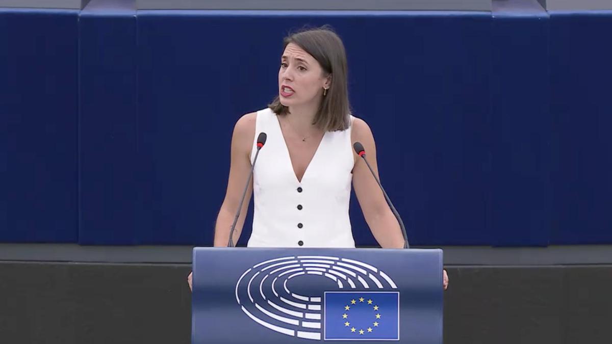 Irene Montero, ante la Eurocámara: 