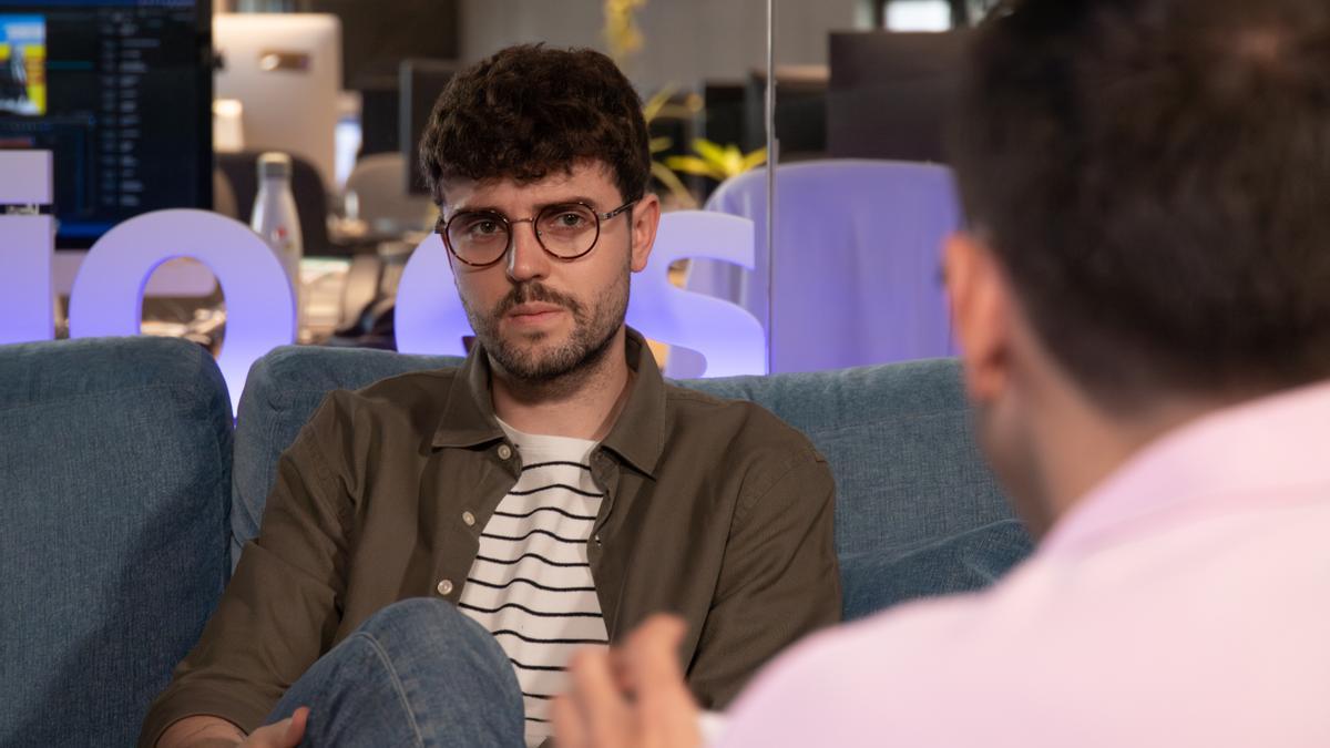 Carlos Corrochano durante su entrevista con elDiario.es