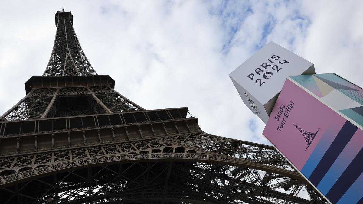 Vista de la Torre Eiffel, en París.