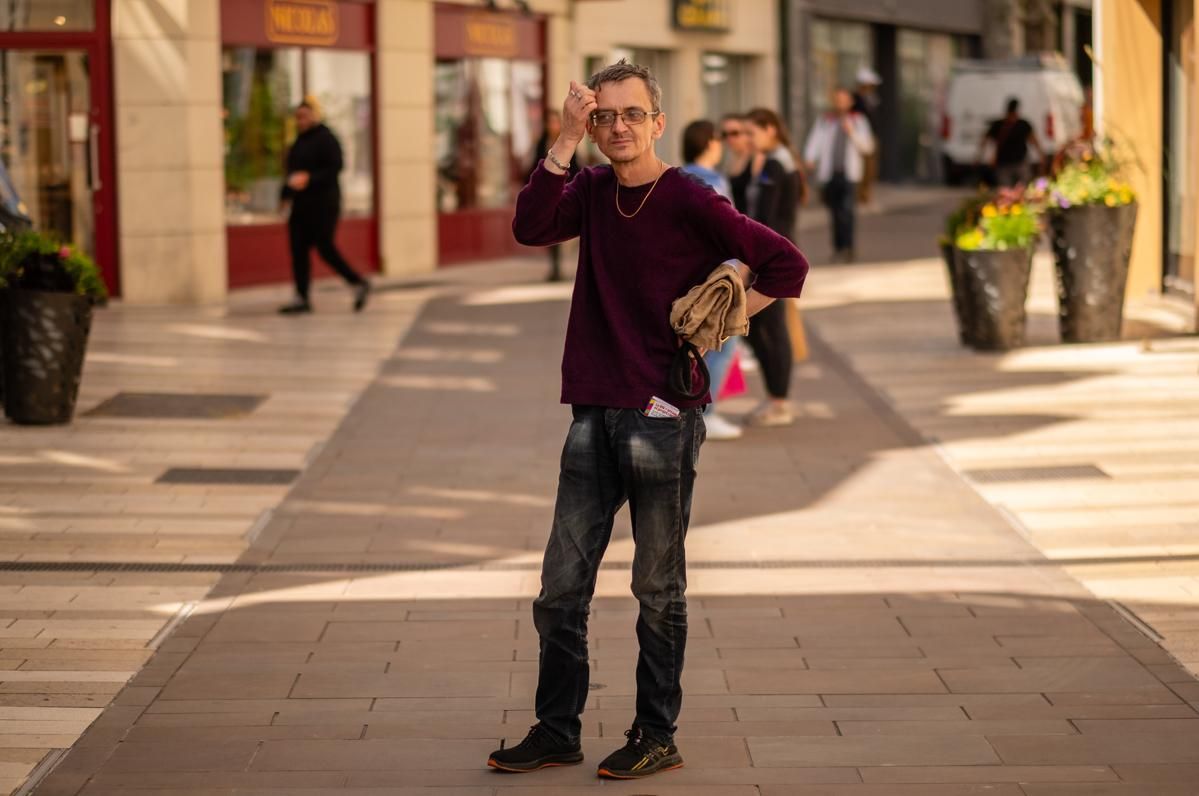 Jean-Cristophe, en una calle céntrica de Meaux.