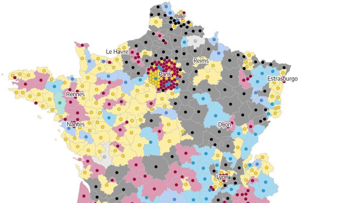 MAPA | Los resultados de la segunda vuelta de las elecciones en Francia, circunscripción por circunscripción