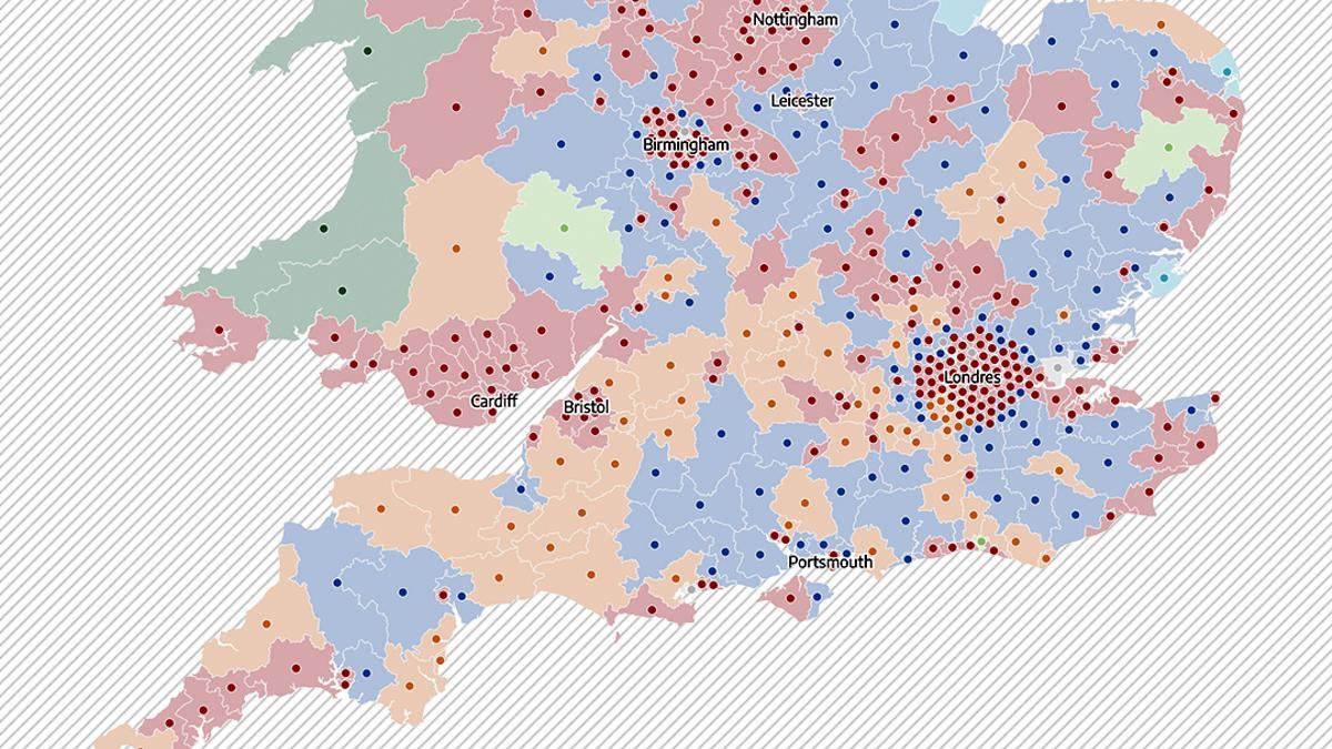 MAPA | Los resultados de las elecciones en el Reino Unido, circunscripción por circunscripción