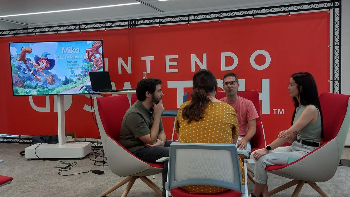 Durante la entrevista, en la presentación de '‘Mika and the Witch's Mountain’ de Chibig' en la sede de Nintendo