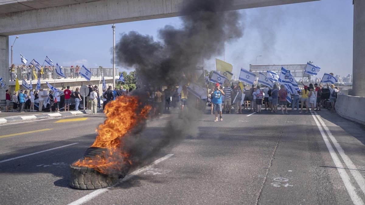 Huelga general en Israel contra Netanyahu para que acepte un acuerdo con Hamás que ponga en libertad a los rehenes