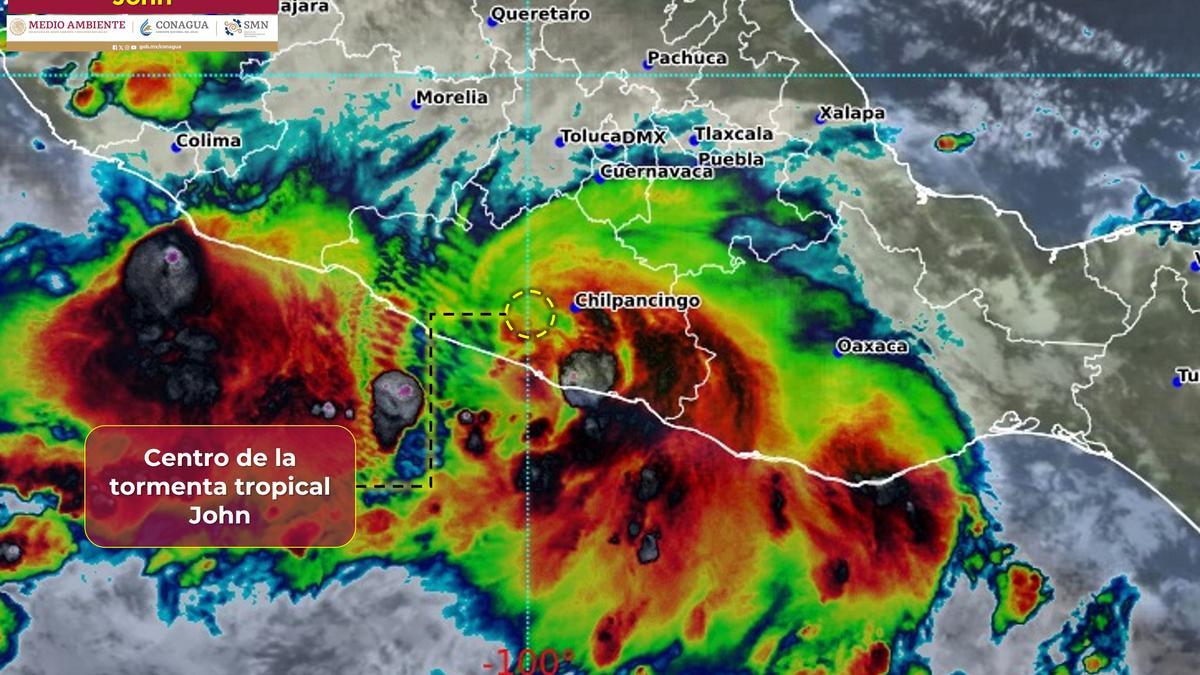 El huracán John toca tierra en el sur de México: se esperan lluvias muy intensas y fuertes vientos