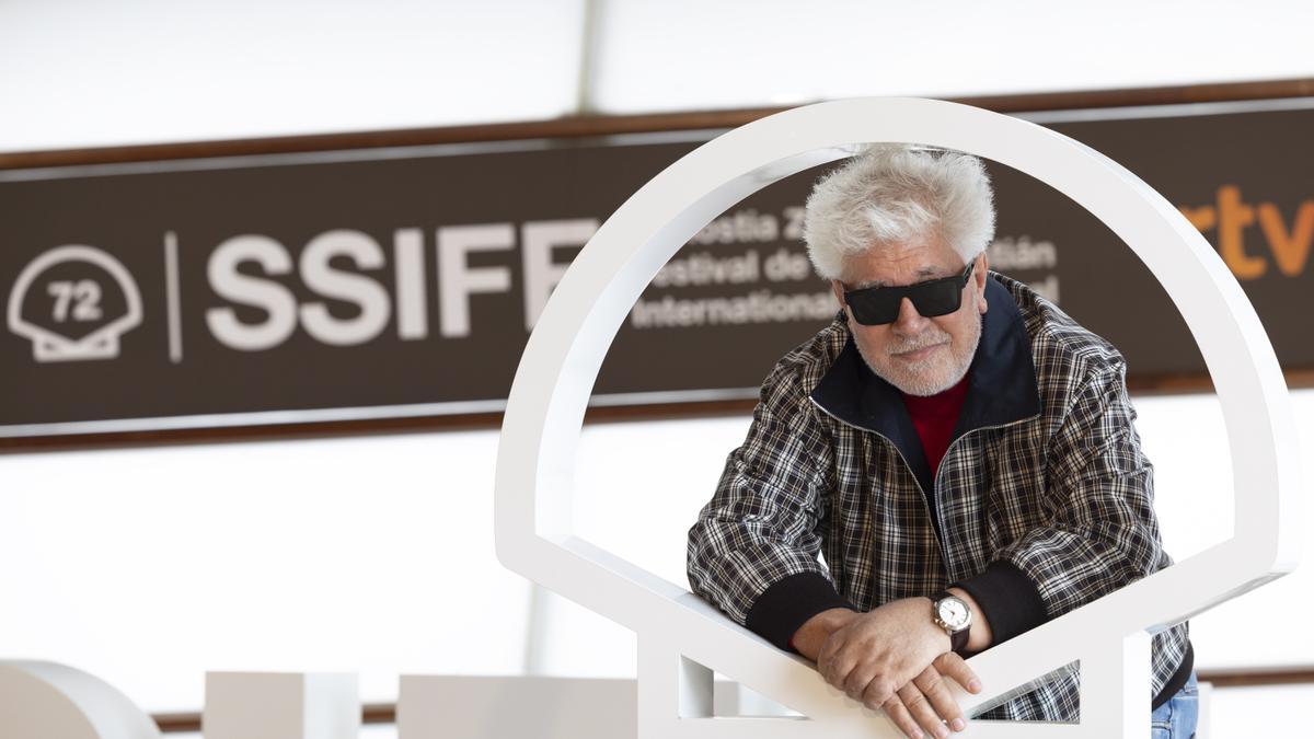 El director Pedro Almodóvar en la 72 edición del Festival Internacional de Cine de San Sebastián