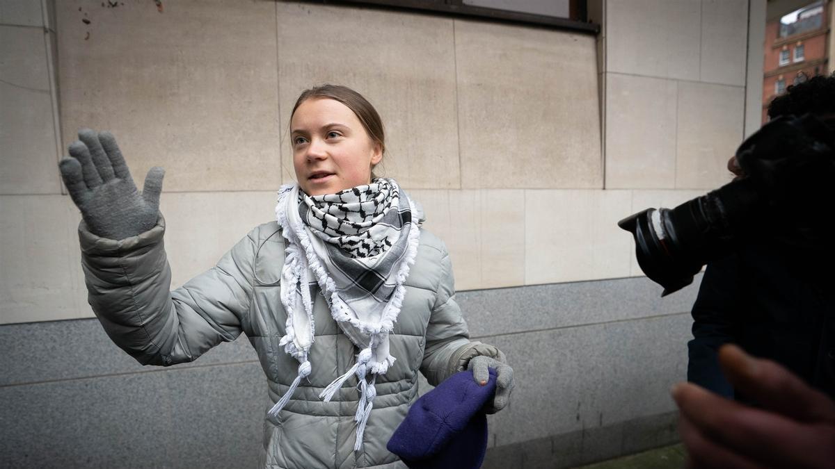 Detienen a la activista Greta Thunberg en una protesta contra Israel en Copenhague