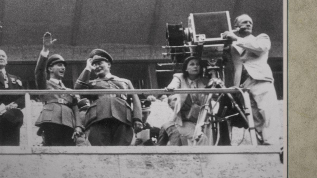 Leni Riefenstahl durante el rodaje de 'El triunfo de la voluntad'