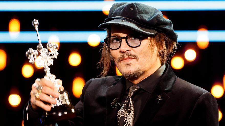 El actor estadounidense Johnny Depp recibe el Premio Donostia en la 69 edición del Festival de Cine de San Sebastián