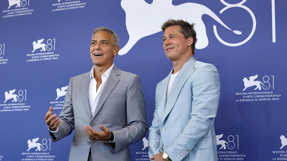 Brad Pitt y George Clooney, dos canallitas con más testosterona que gracia en ‘Wolfs’