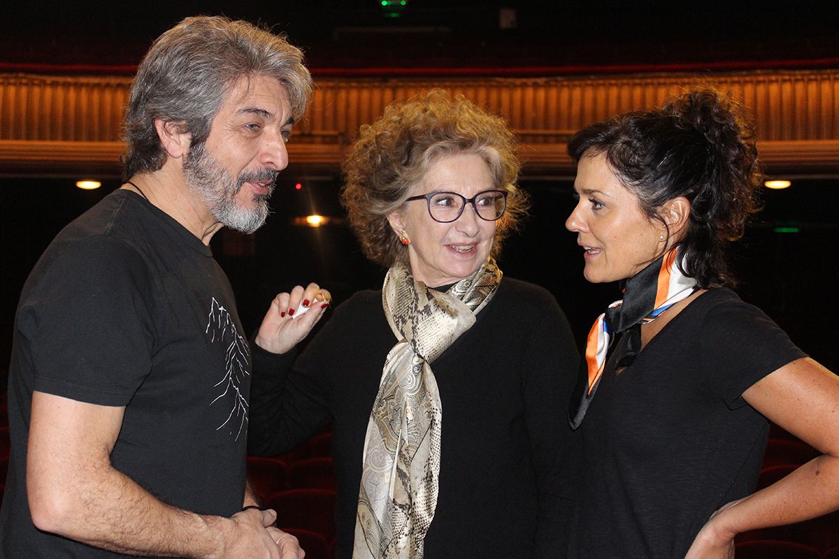 Ricardo Darín, Norma Aleando y Andrea Prieta en los ensayos de 'Escenas de la vida conyugal'