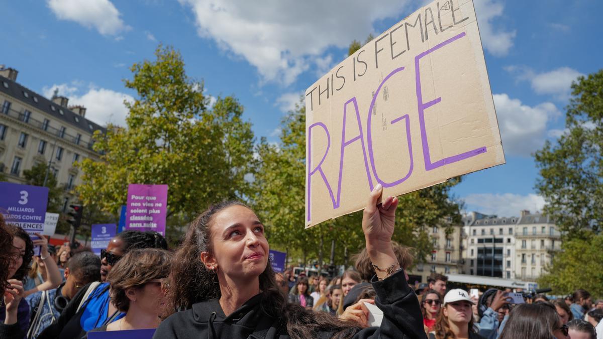 Manifestantes en París por Gisele Pèlicot