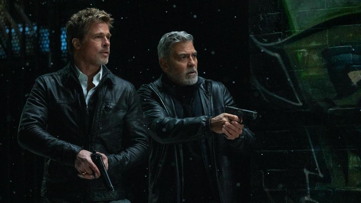 Brad Pitt y George Clooney  en 'Wolfs'