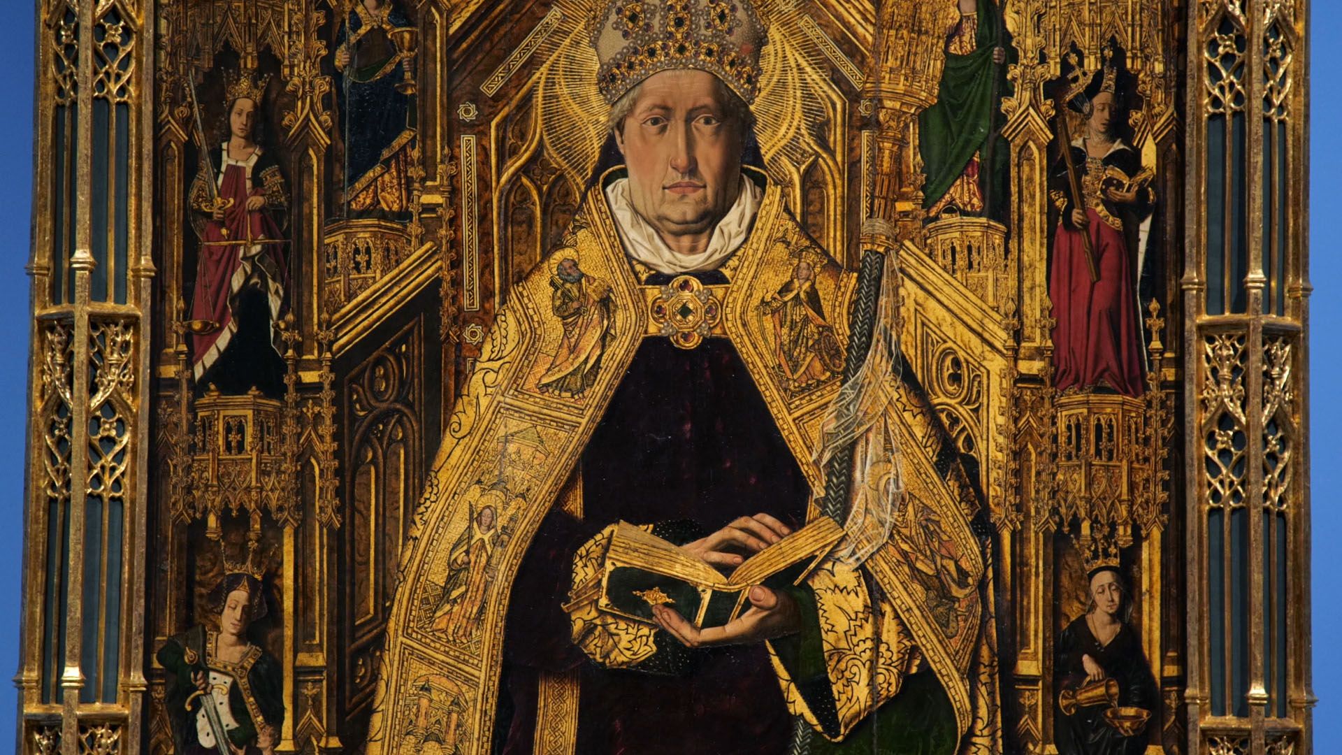 Pintura del retablo de Santo Domingo de Silos de Daroca, hoy en el Museo del Prado