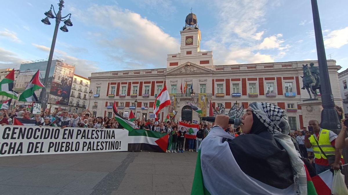 La manifestación llega a la Puerta del Sol