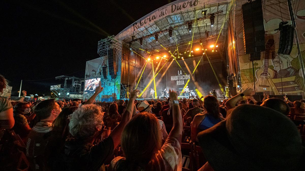 El grupo La Habitación Roja durante el concierto que ofrecieron en una edición pasada del festival Sonorama Ribera