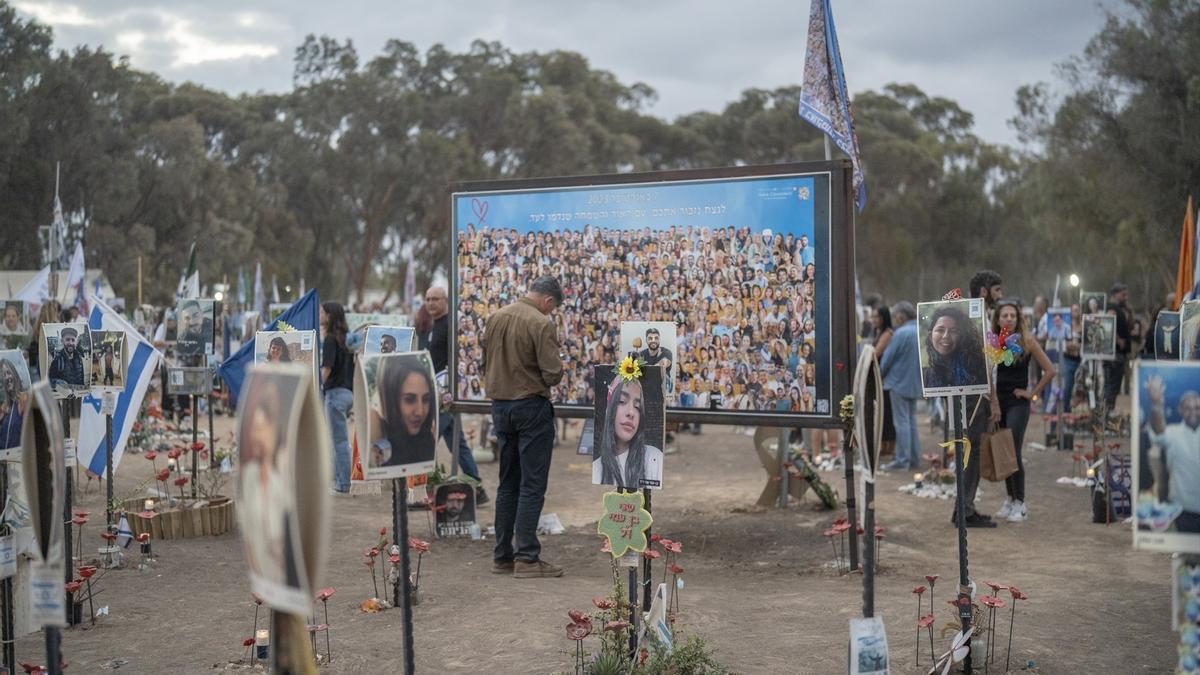 El recinto del festival Nova durante el homenaje a las víctimas del 7 de octubre de 2024.