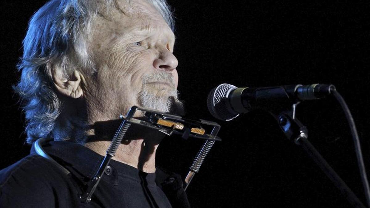 Kristofferson, en Barcelona, cuando presentó 