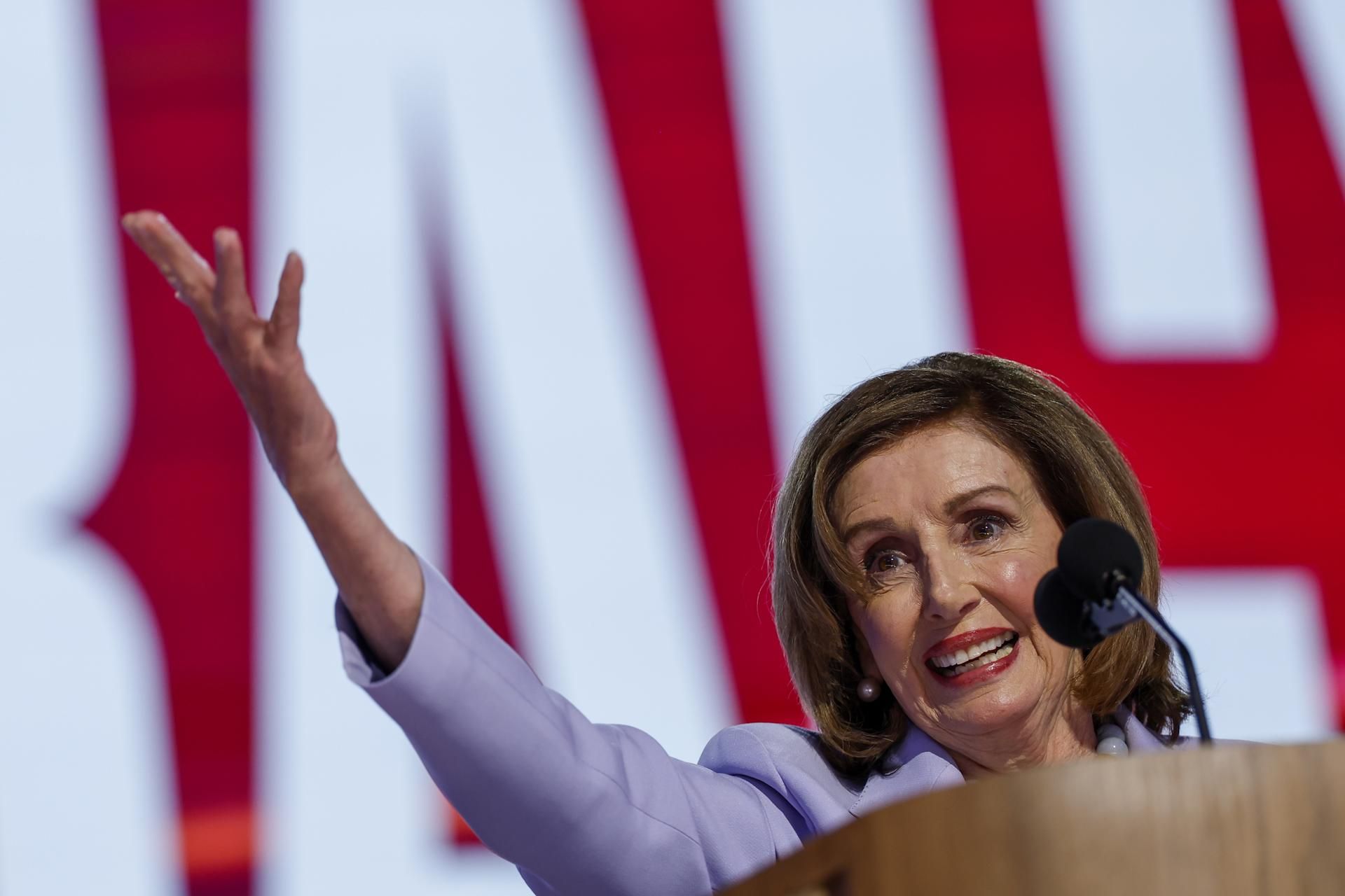 Nancy Pelosi, en la Convención Demócrata