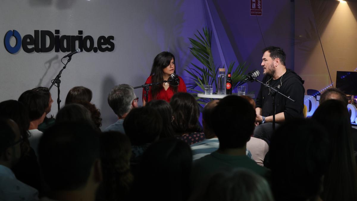 Ismael Serrano, durante el encuentro de socios de elDiario.es