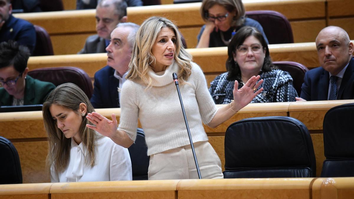 Yolanda Díaz acusa a la patronal catalana de 