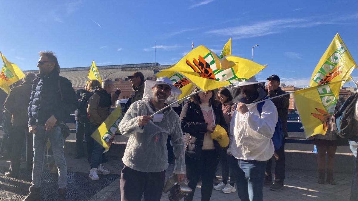 Protesta de agricultores en Madrid contra el acuerdo de Mercosur.