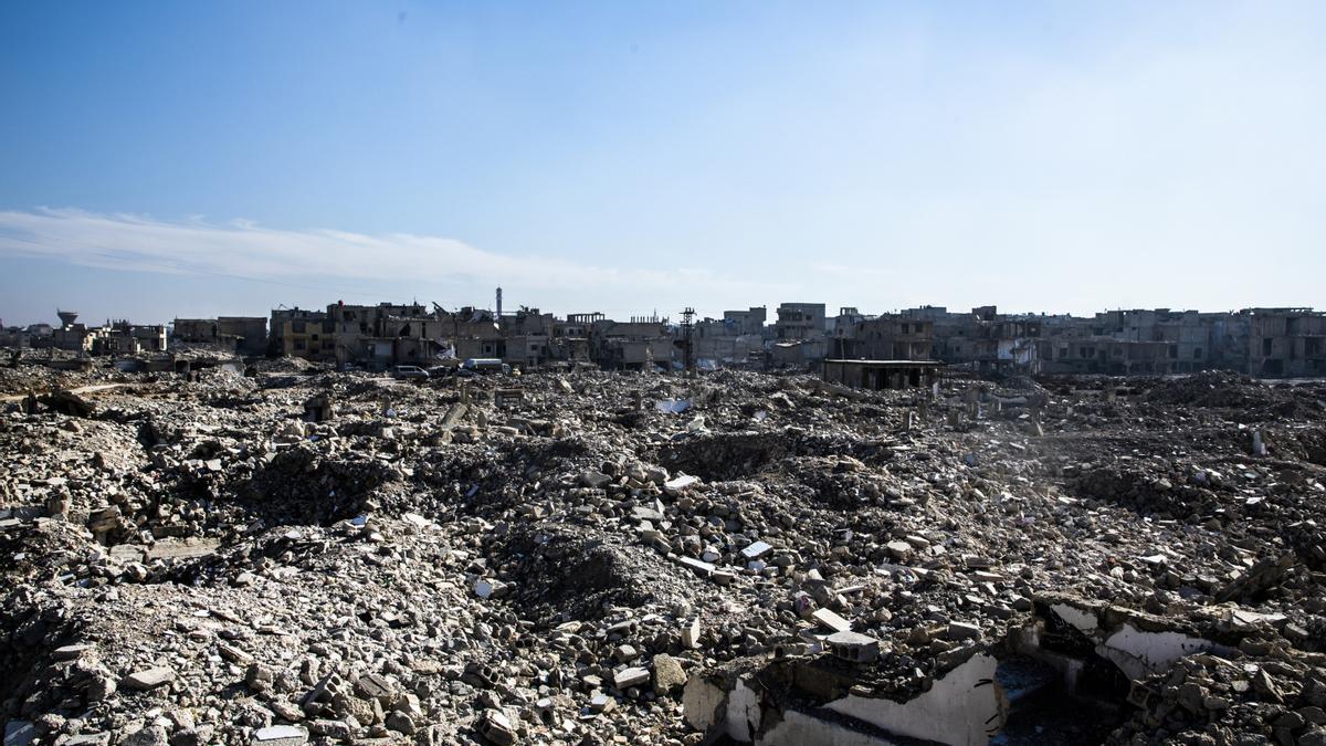 Escombros en la parte más devastada del barrio de Tadamon, en el sureste de Damasco.