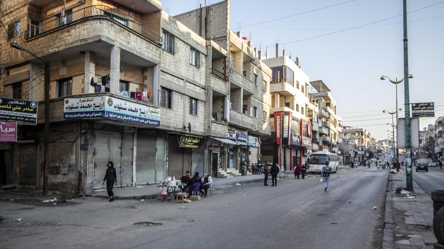 Una calle de Wadi al Dahab, un barrio alauí de la ciudad de Homs, donde los habitantes se quejan de la inseguridad.