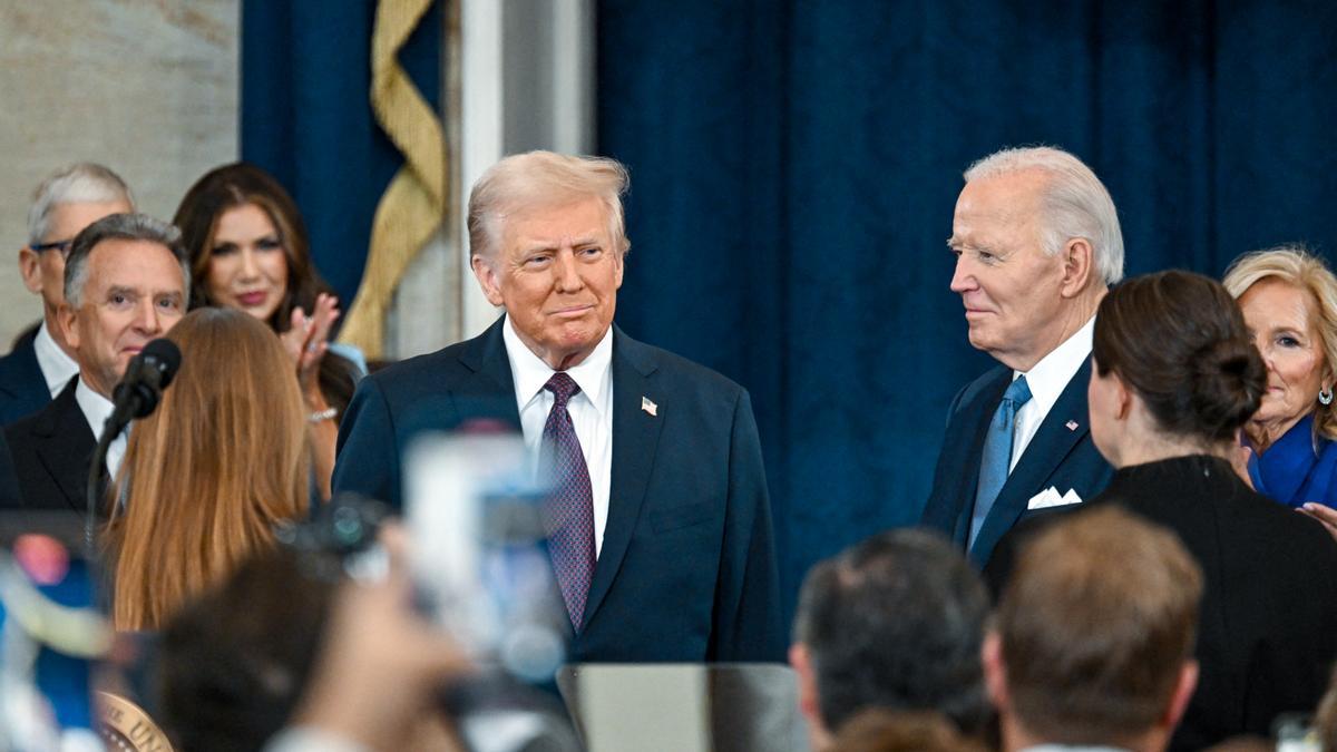 Donald Trump y Joe Biden asisten a la toma de posesión del primero como 47º presidente de los Estados Unidos.