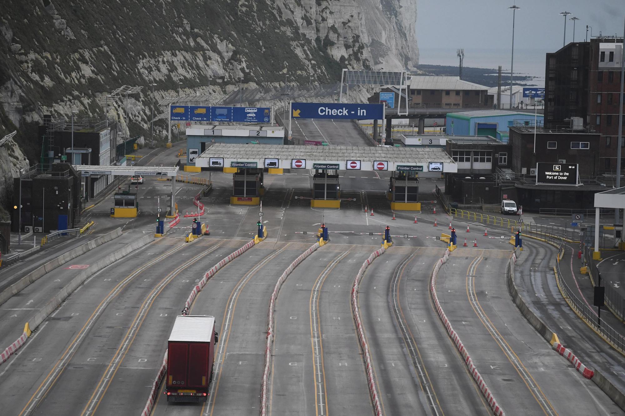 Imagen del control fronterizo en el puerto de Dover